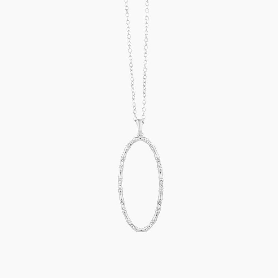 Bamboo Oval Pendant Necklace - Ella Stein 