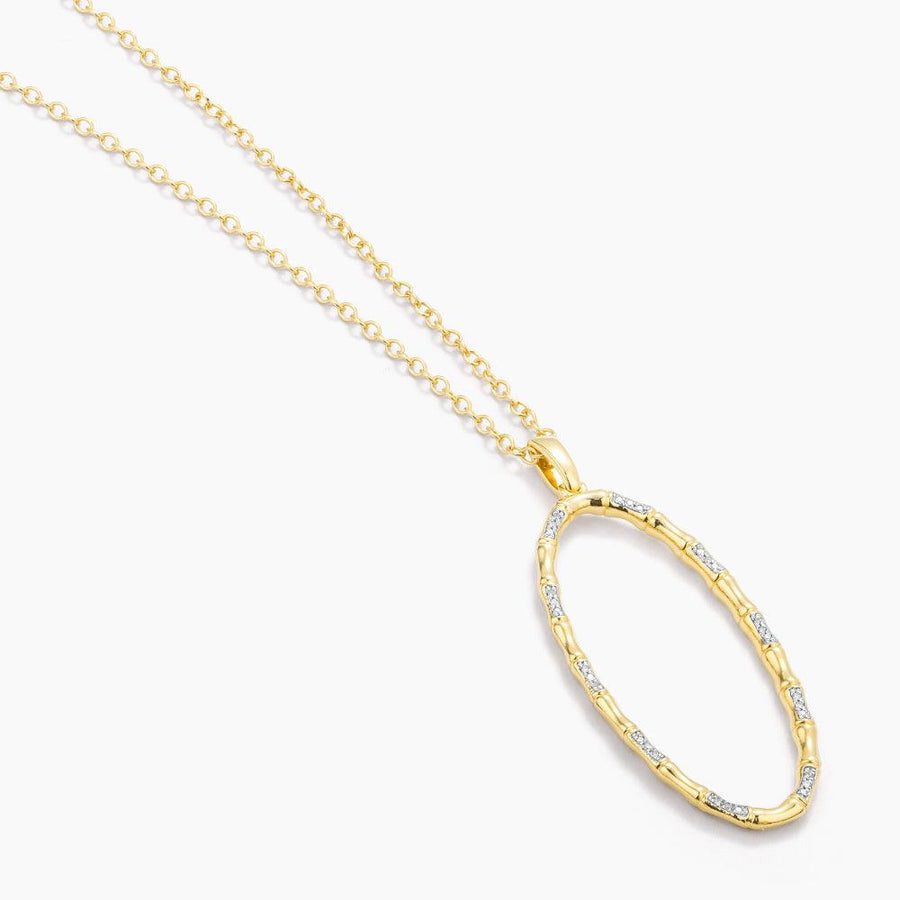 Bamboo Oval Pendant Necklace - Ella Stein 